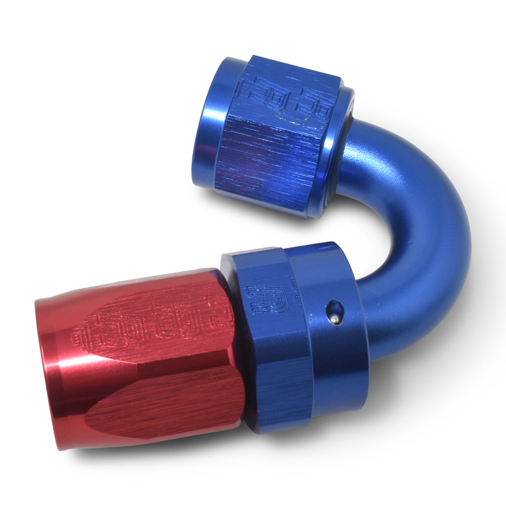 Performance--8-An-RedBlue-150-Degree-Full-Flow-Swivel-Hose-End-(With-34In-Radius)