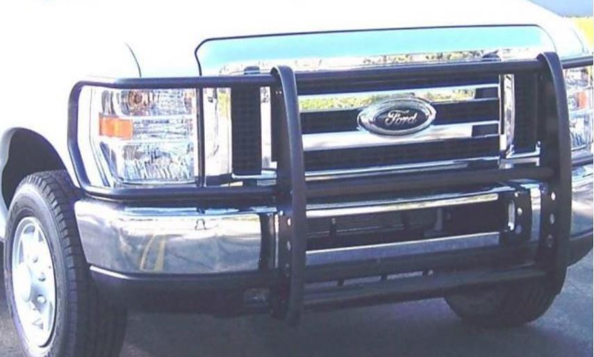 0814-E150E250E350-Van(No-Eurotube)3000-Series-Stepguard-Complete-Grille--Brush-Guardblack