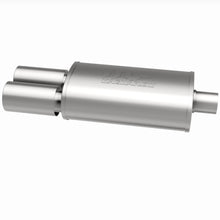 Load image into Gallery viewer, MagnaFlow Exhaust Products 14816 Straight-Through Performance Muffler; 2.25/3.5in. Center/Dual; 5x14x8 Body
