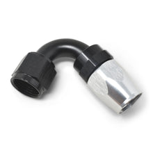 Load image into Gallery viewer, Performance--6-An-BlackSilver-120-Degree-Tight-Radius-Full-Flow-Swivel-Hose-End