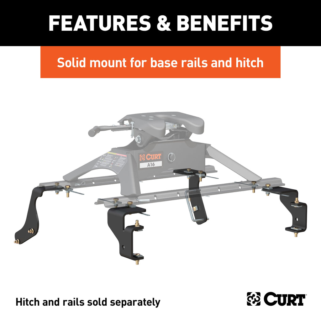 CURT 16422 Custom 5th Wheel Brackets; Select Dodge Ram 1500 (Except Crew Cab) - Truck Part Superstore