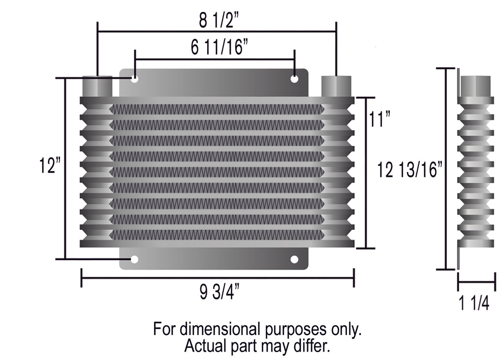21-Row-Series-9000-Plate--Fin-Transmission-Cooler-Kit,-12-Npt