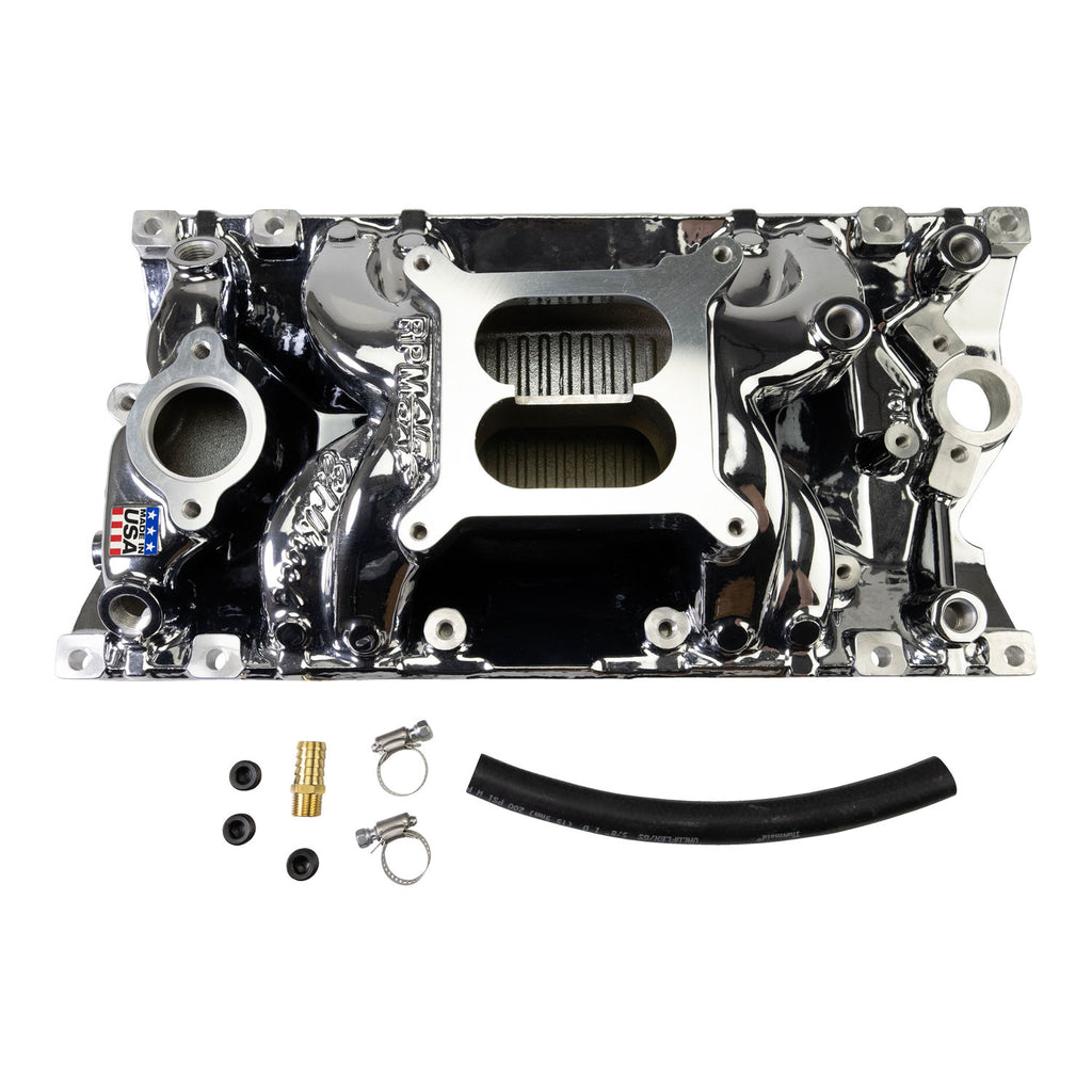 Rpm-Air-Gap-Manifold-For-Small-Block-Chevy-Vortec,-Chrome-Plasma