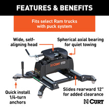 Load image into Gallery viewer, CURT 16688 Q24 5th Wheel Slider Hitch; Select Ram 2500; 3500; 6.5ft. Bed Puck System - Truck Part Superstore