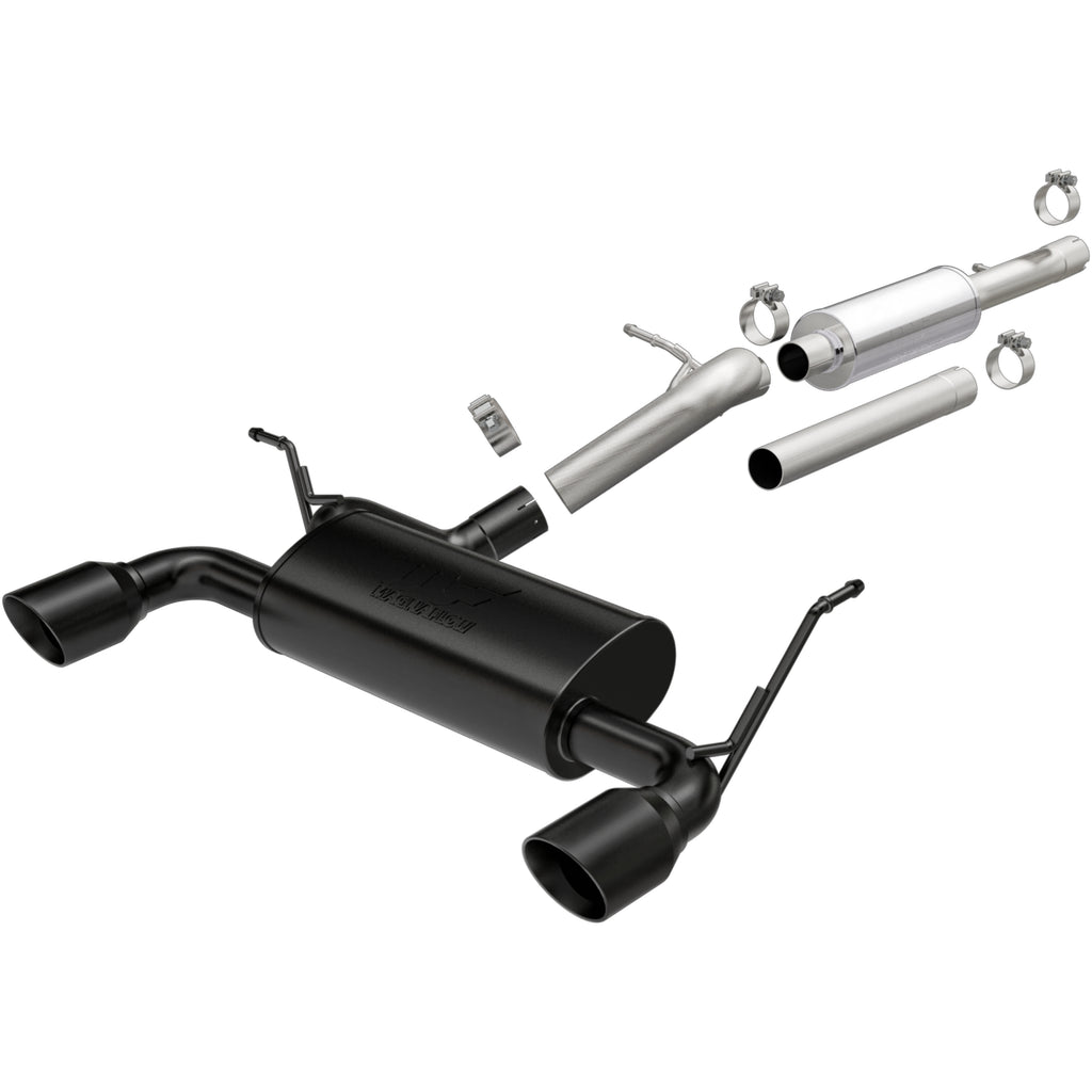 MagnaFlow Exhaust Products 19327 Street Series Black Coated Cat-Back System for Select Jeep Wrangler, Jeep Wrangler JK