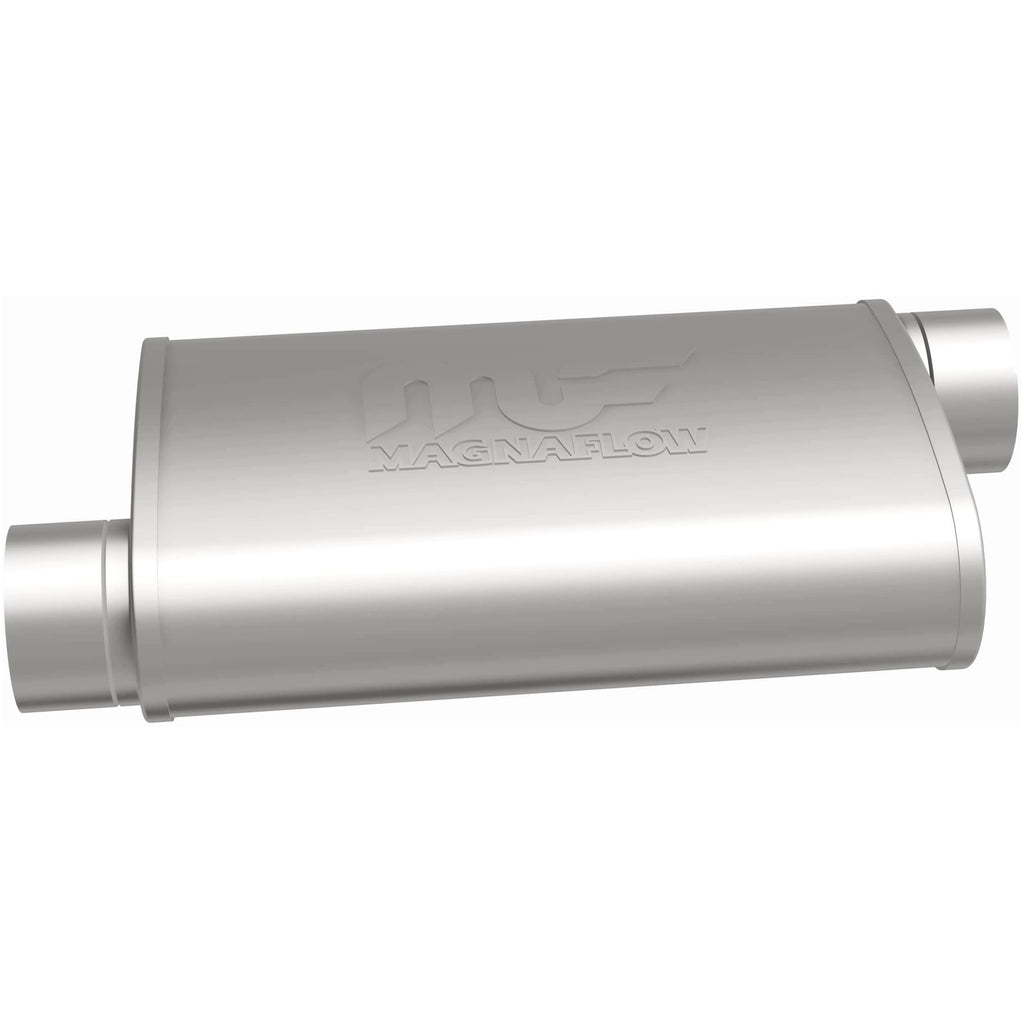 MagnaFlow Exhaust Products 11239 Straight-Through Performance Muffler; 3in. Offset/Offset; 4x14x9 Body