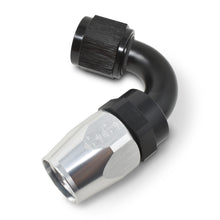 Load image into Gallery viewer, Performance--12-An-BlackSilver-120-Degree-Tight-Radius-Full-Flow-Swivel-Hose-End