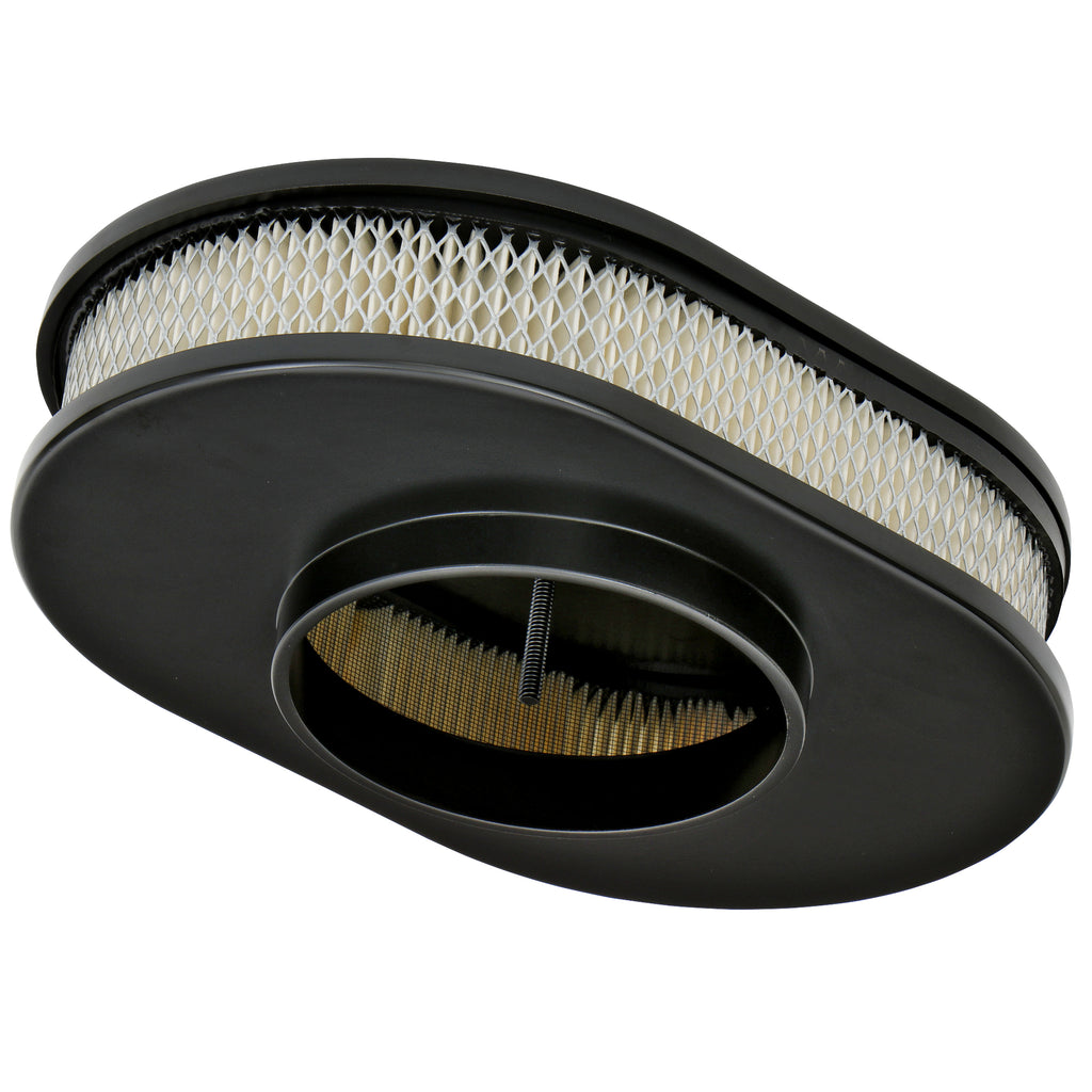 8-38-X-12-In.-Oval-Aluminum-Air-Cleaner-Set;-Pinstripe-Milled--Black-Finish