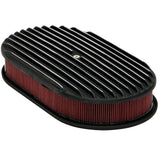 Trans-Dapt 7468 8-3/8 X 15 IN. OVAL, FINNED, CAST ALUMINUM AIR CLEANER SET- BLACK FINISH