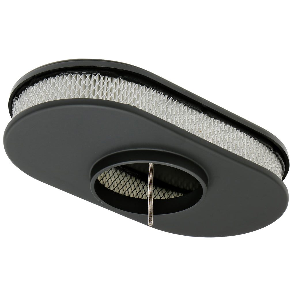 8-38-X-15-In.-Oval-Aluminum-Air-Cleaner-Set;-Plain--Black-Finish