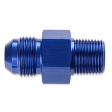 Load image into Gallery viewer, -8-An-Male-To-38-Inch-Npt-Male-Fuel-Pressure-Gauge-Adapter-With-18-Inch-Npt-Port---Blue