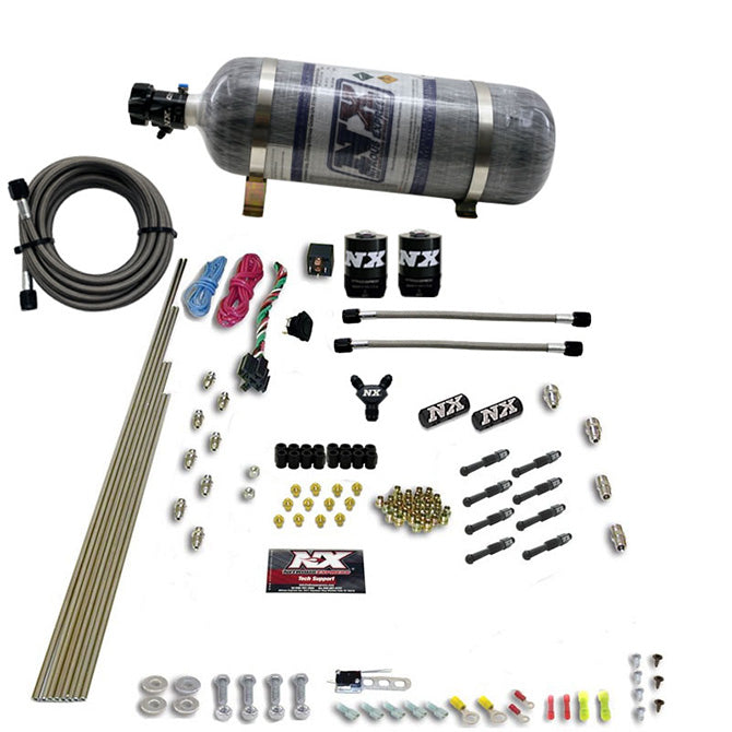8-Cyl-Dry-Direct-Port-2-Solenoids-Nitrous-Kit-(200-600Hp)-WComposite-Bottle