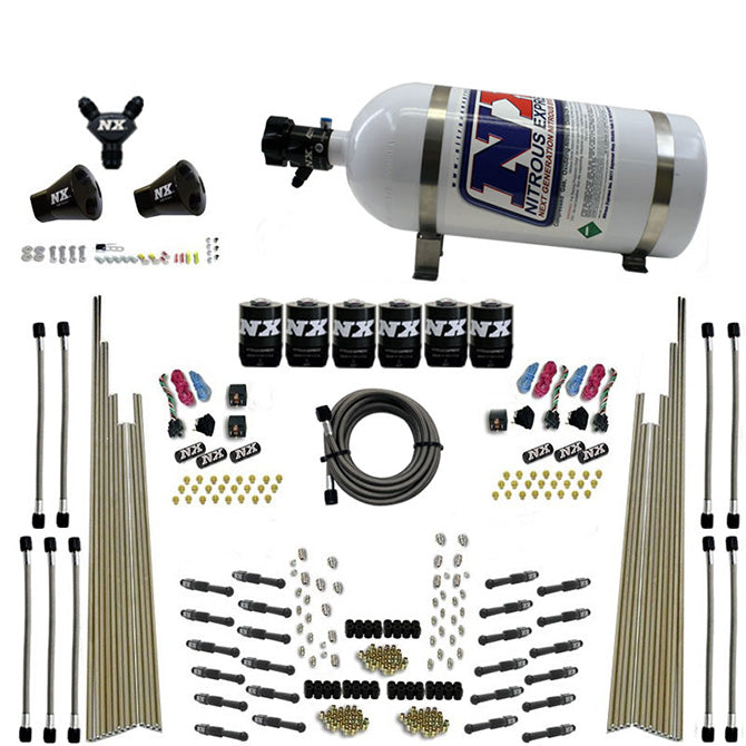 8-Cyl-Dry-Direct-Port-Three-Stage-6-Solenoids-Nitrous-Kit-(200-600Hp)-W10Lb-Bottle