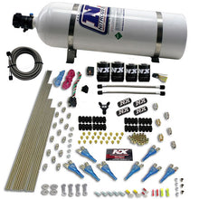 Load image into Gallery viewer, 8-Cyl-Shark-Direct-Port-4-Solenoids-Nitrous-Kit-(200-600Hp)-W15Lb-Bottle