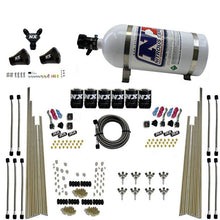 Load image into Gallery viewer, 8-Cyl-Triple-D-Dry-Direct-Port-3-Stage-Dry-6-Solenoids-Nitrous-Kit-W10Lb-Bottle