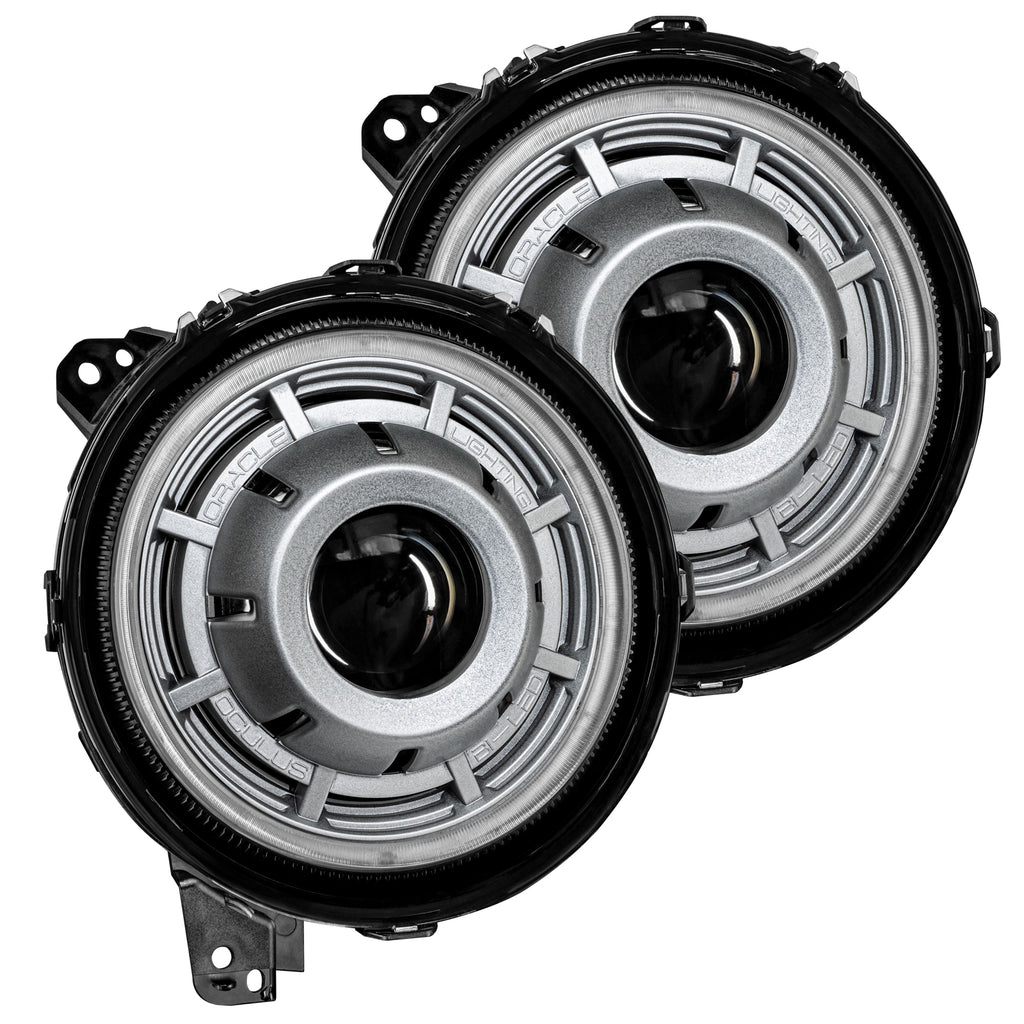 ~(8-Lbs.-20X14x10)~-Oracle-Lighting-Oculus-Bi-Led-Projector-Headlights-For-Jeep-Jl--Jt---Satin-Silver