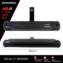 Load image into Gallery viewer, ~(8-Lbs.-25X11x4)~-Hitch-Steps-4-Oval-Hitch-Step---Black-Universal----