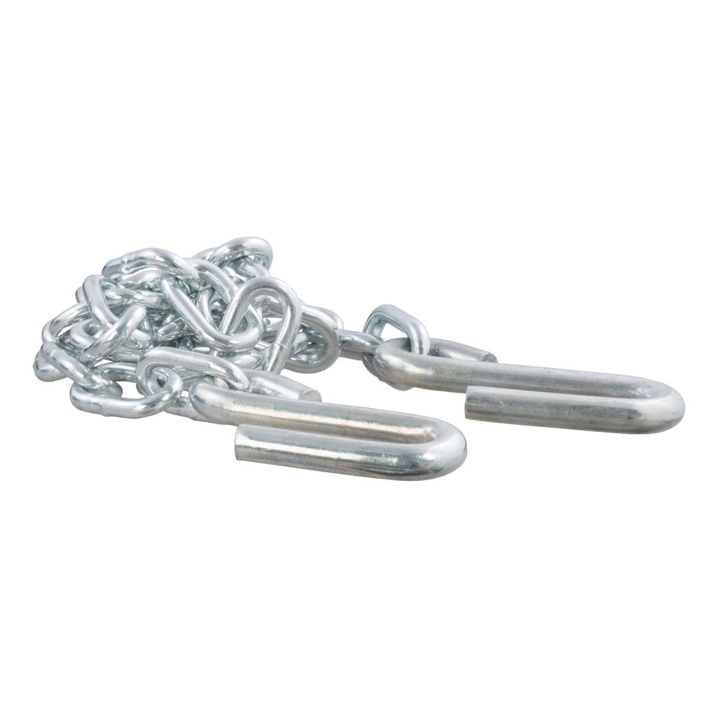 CURT 80030 48" Safety Chain with 2 S-Hooks (5,000 lbs, Clear Zinc)