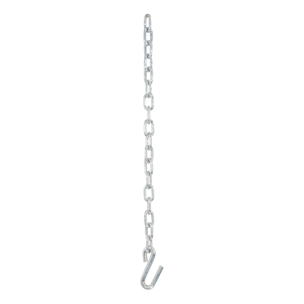 CURT 80040 27" Safety Chain with 1 S-Hook (5,000 lbs, Clear Zinc)