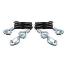Load image into Gallery viewer, CURT 80136 43-7/8" Safety Cables with 2 Snap Hooks (3,500 lbs, Vinyl-Coated, 2-Pack)
