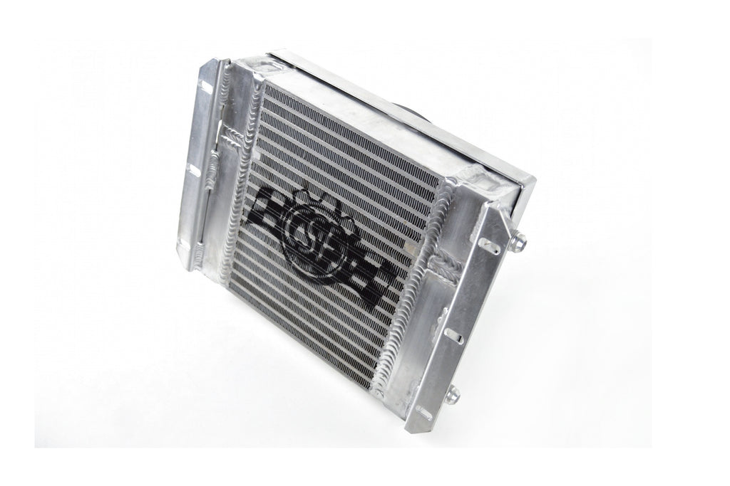 CSF Cooling - Racing & High Performance Division 8026 13.8in x 10in Dual Fluid Bar & Plate HD Oil Cooler w/9in SPAL Fan