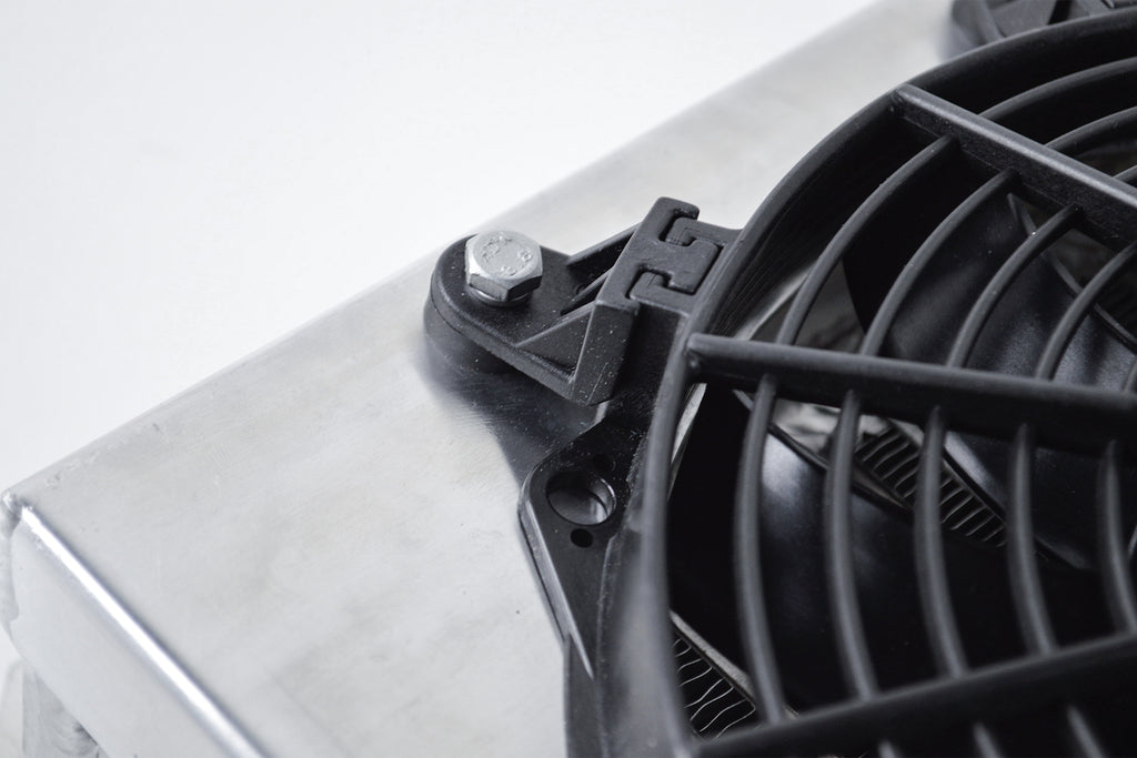 CSF Cooling - Racing & High Performance Division 8026 13.8in x 10in Dual Fluid Bar & Plate HD Oil Cooler w/9in SPAL Fan