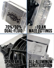 Load image into Gallery viewer, CSF Cooling - Racing &amp; High Performance Division 8026 13.8in x 10in Dual Fluid Bar &amp; Plate HD Oil Cooler w/9in SPAL Fan