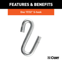 Load image into Gallery viewer, CURT 80300 27" Safety Chain with 1 S-Hook (7,000 lbs, Clear Zinc)