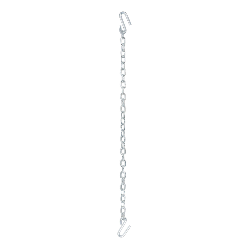 CURT 80301 48" Safety Chain with 2 S-Hooks (7,000 lbs, Clear Zinc)