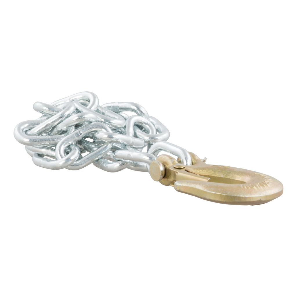 CURT 80302 35" Safety Chain with 1 Clevis Hook (7,800 lbs, Clear Zinc)