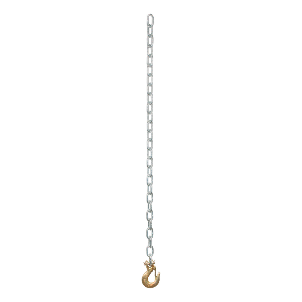 CURT 80302 35" Safety Chain with 1 Clevis Hook (7,800 lbs, Clear Zinc)