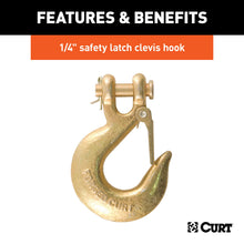 Load image into Gallery viewer, CURT 80302 35" Safety Chain with 1 Clevis Hook (7,800 lbs, Clear Zinc)