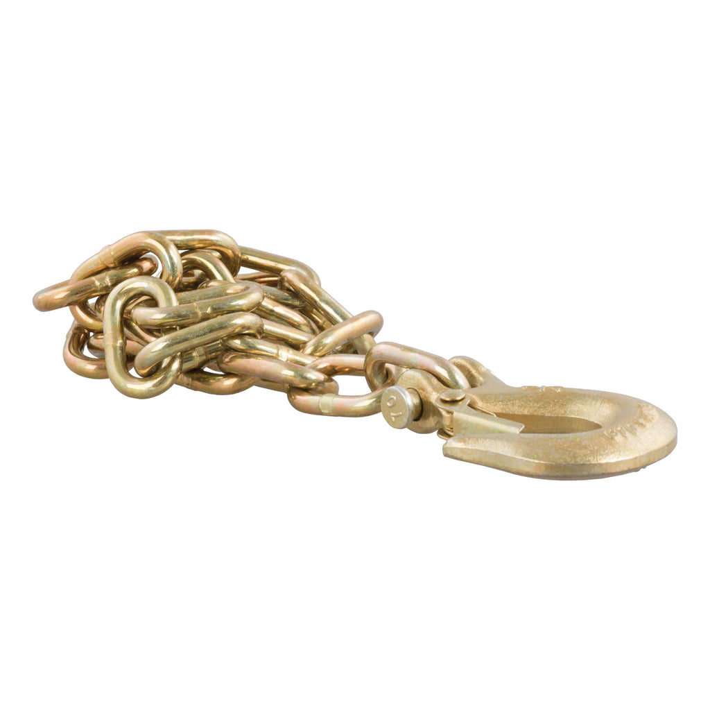 CURT 80303 35" Safety Chain with 1 Clevis Hook (12,600 lbs, Yellow Zinc)