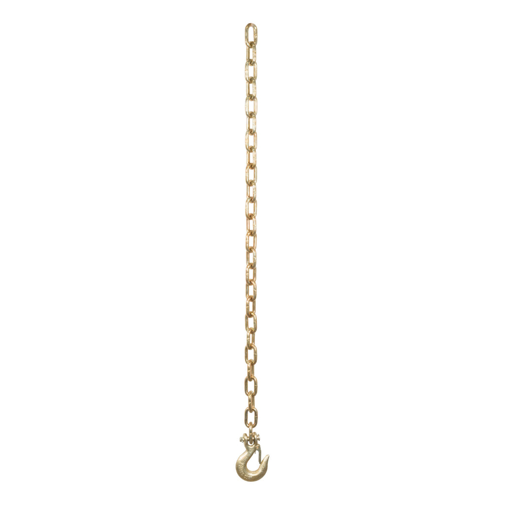CURT 80303 35" Safety Chain with 1 Clevis Hook (12,600 lbs, Yellow Zinc)