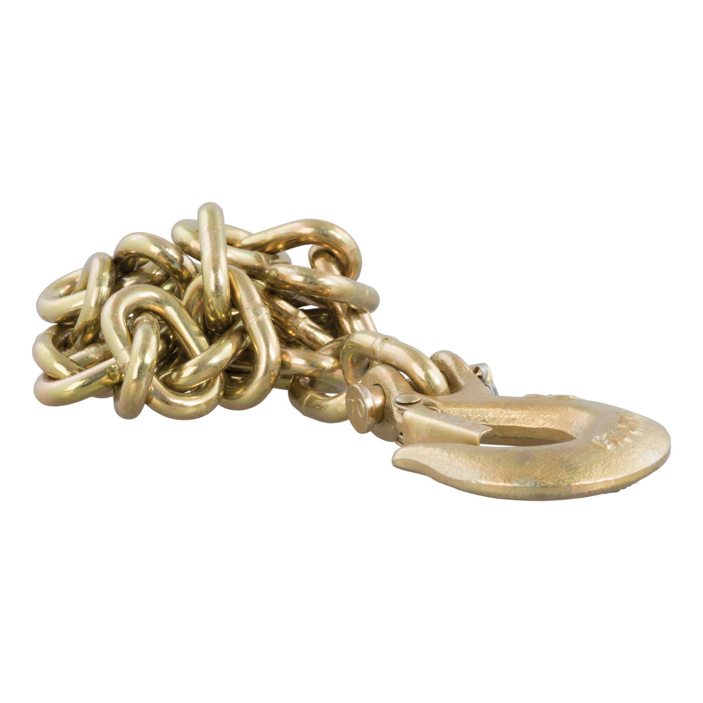 CURT 80304 35" Safety Chain with 1 Clevis Hook (18,800 lbs, Yellow Zinc)