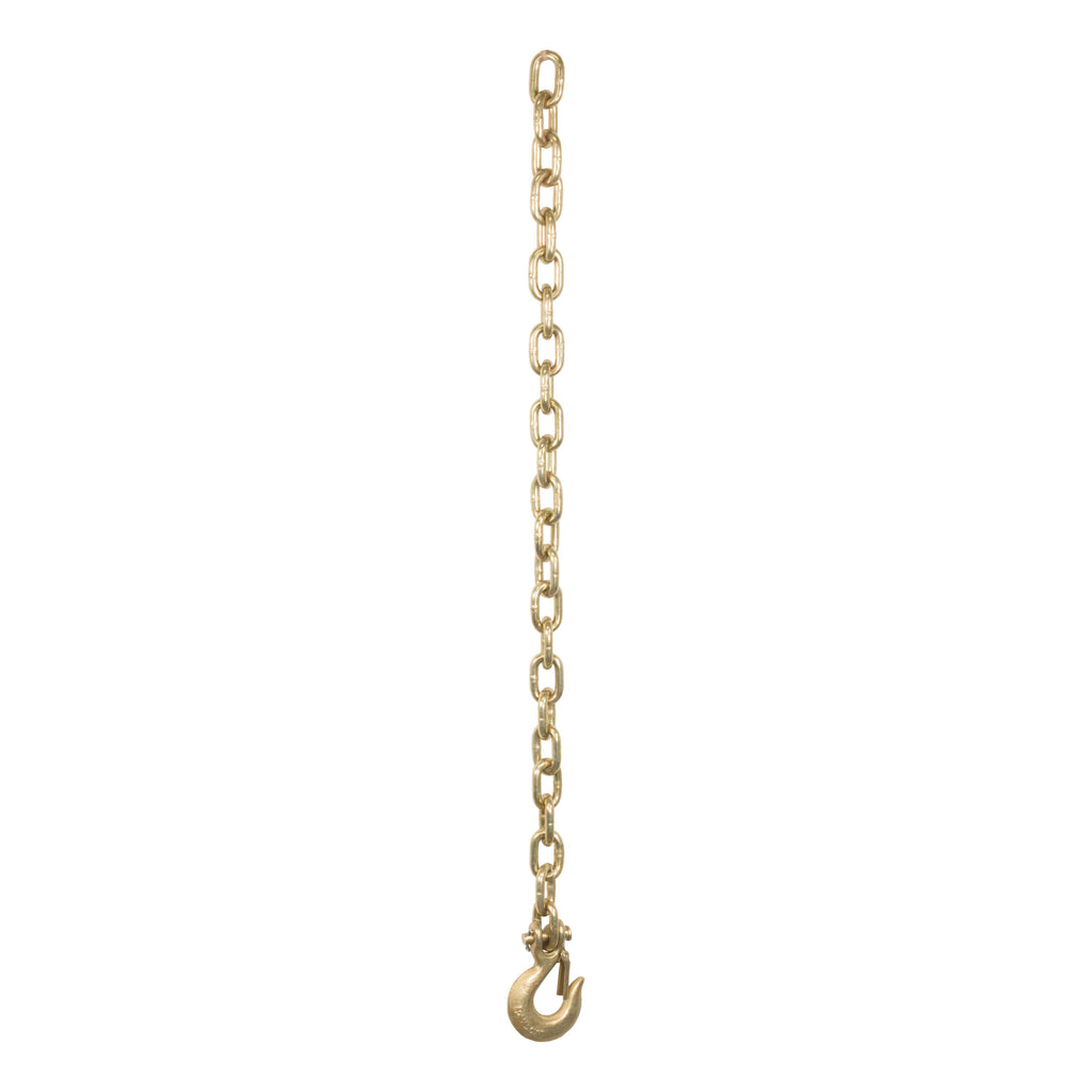 CURT 80304 35" Safety Chain with 1 Clevis Hook (18,800 lbs, Yellow Zinc)