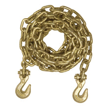 Load image into Gallery viewer, CURT 80305 14' Transport Binder Safety Chain with 2 Clevis Hooks (18,800 lbs, Yellow Zinc)