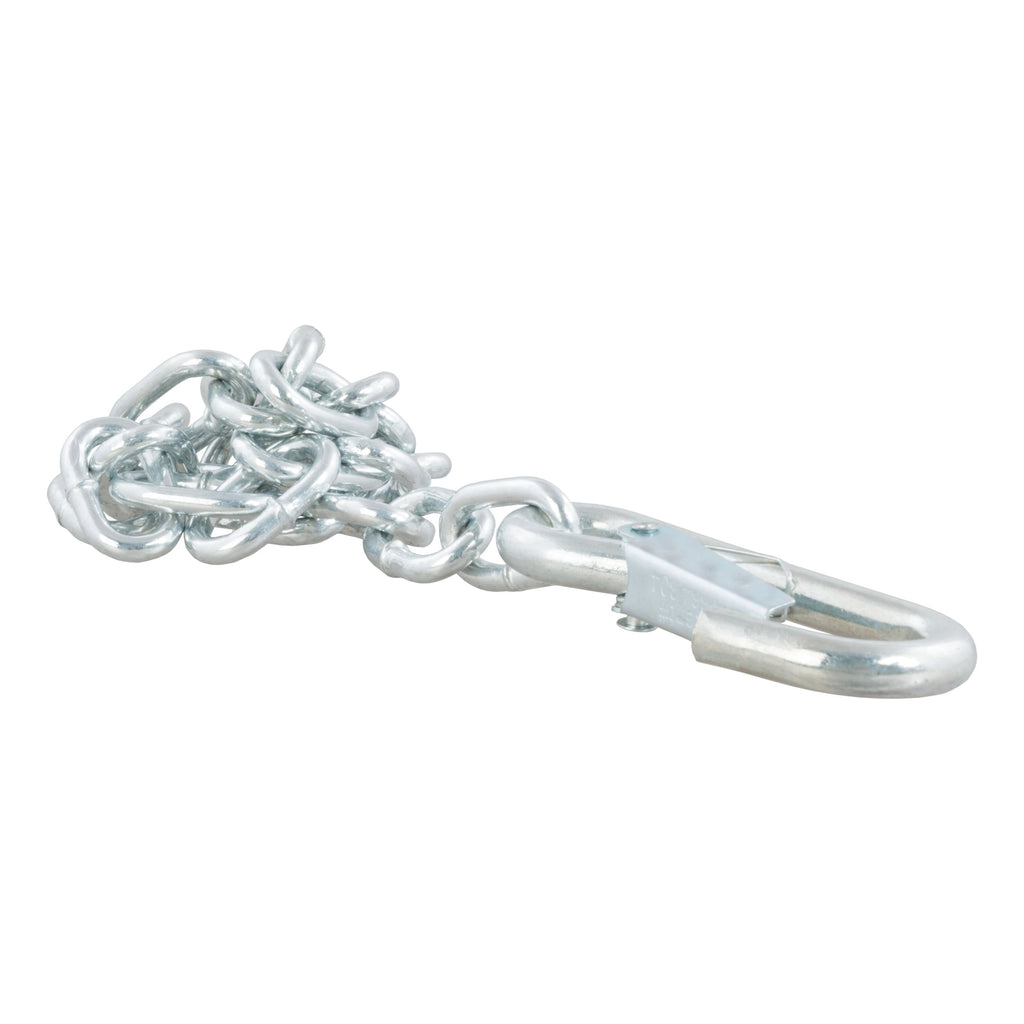 CURT 80312 27" Safety Chain with 1 Snap Hook (2,000 lbs, Clear Zinc)