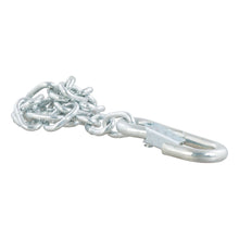Load image into Gallery viewer, CURT 80312 27" Safety Chain with 1 Snap Hook (2,000 lbs, Clear Zinc)