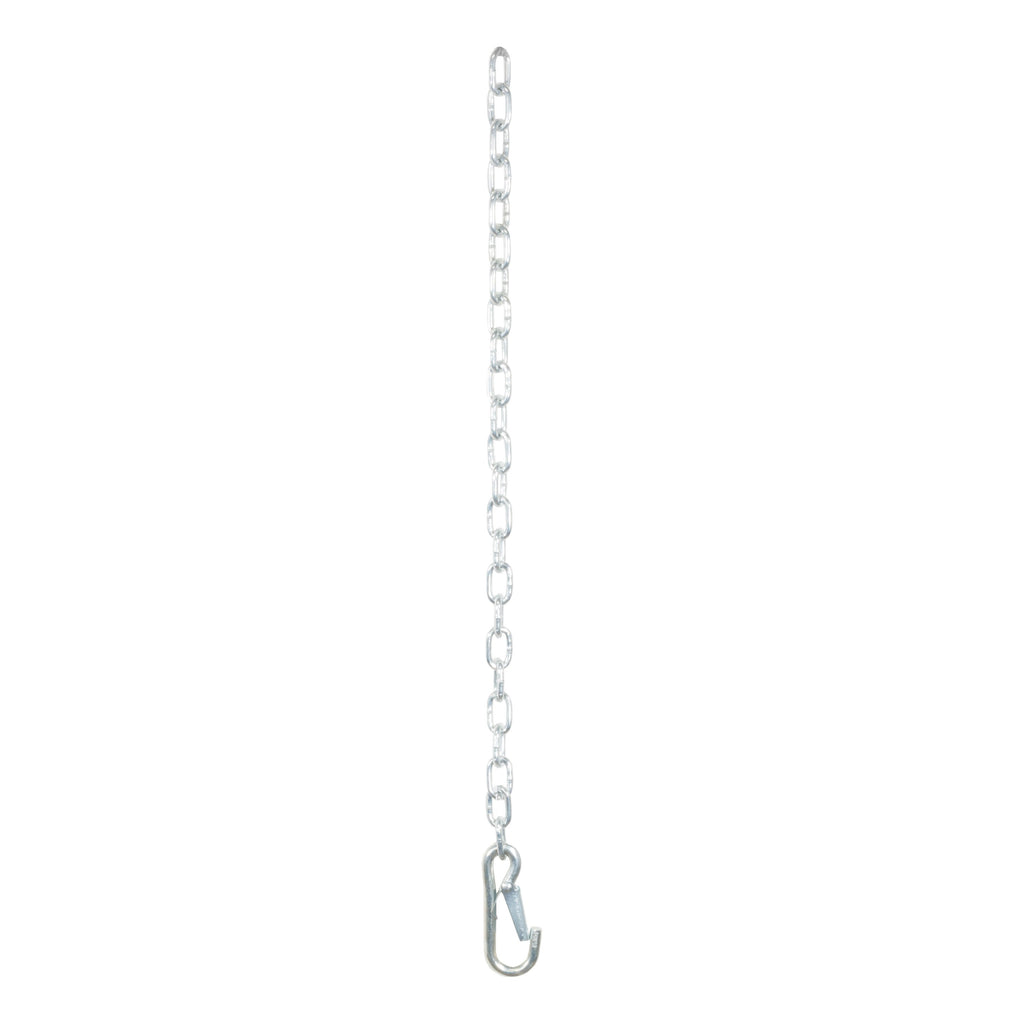 CURT 80312 27" Safety Chain with 1 Snap Hook (2,000 lbs, Clear Zinc)