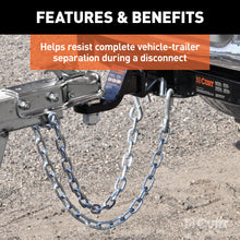 Load image into Gallery viewer, CURT 80312 27" Safety Chain with 1 Snap Hook (2,000 lbs, Clear Zinc)
