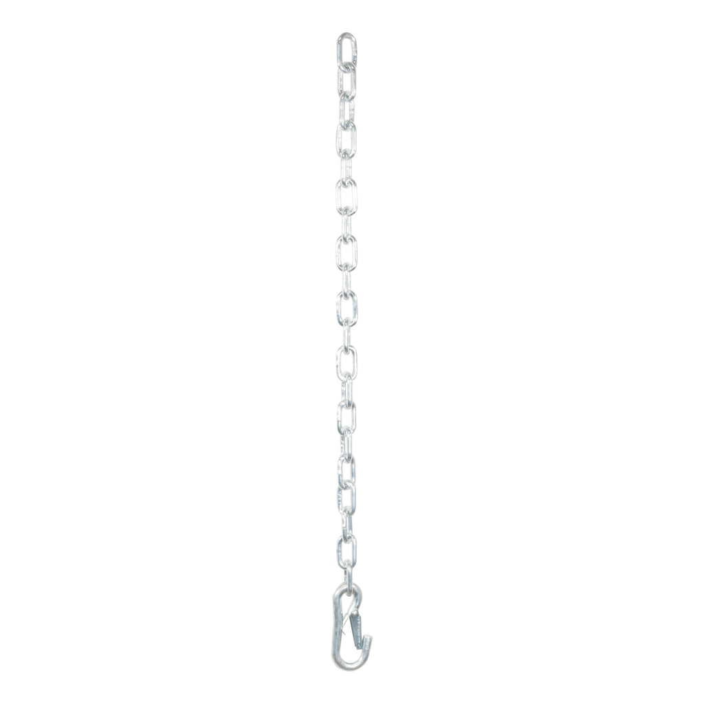 CURT 80313 27" Safety Chain with 1 Snap Hook (5,000 lbs, Clear Zinc)