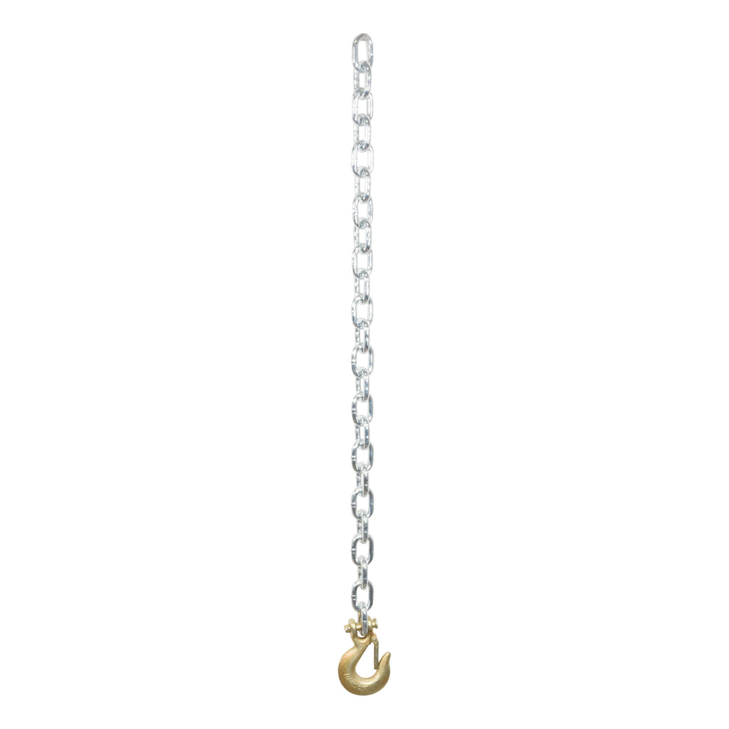 CURT 80314 35" Safety Chain with 1 Clevis Hook (11,700 lbs, Clear Zinc)