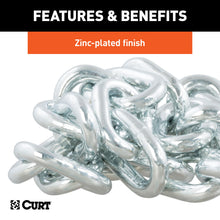 Load image into Gallery viewer, CURT 80314 35" Safety Chain with 1 Clevis Hook (11,700 lbs, Clear Zinc)