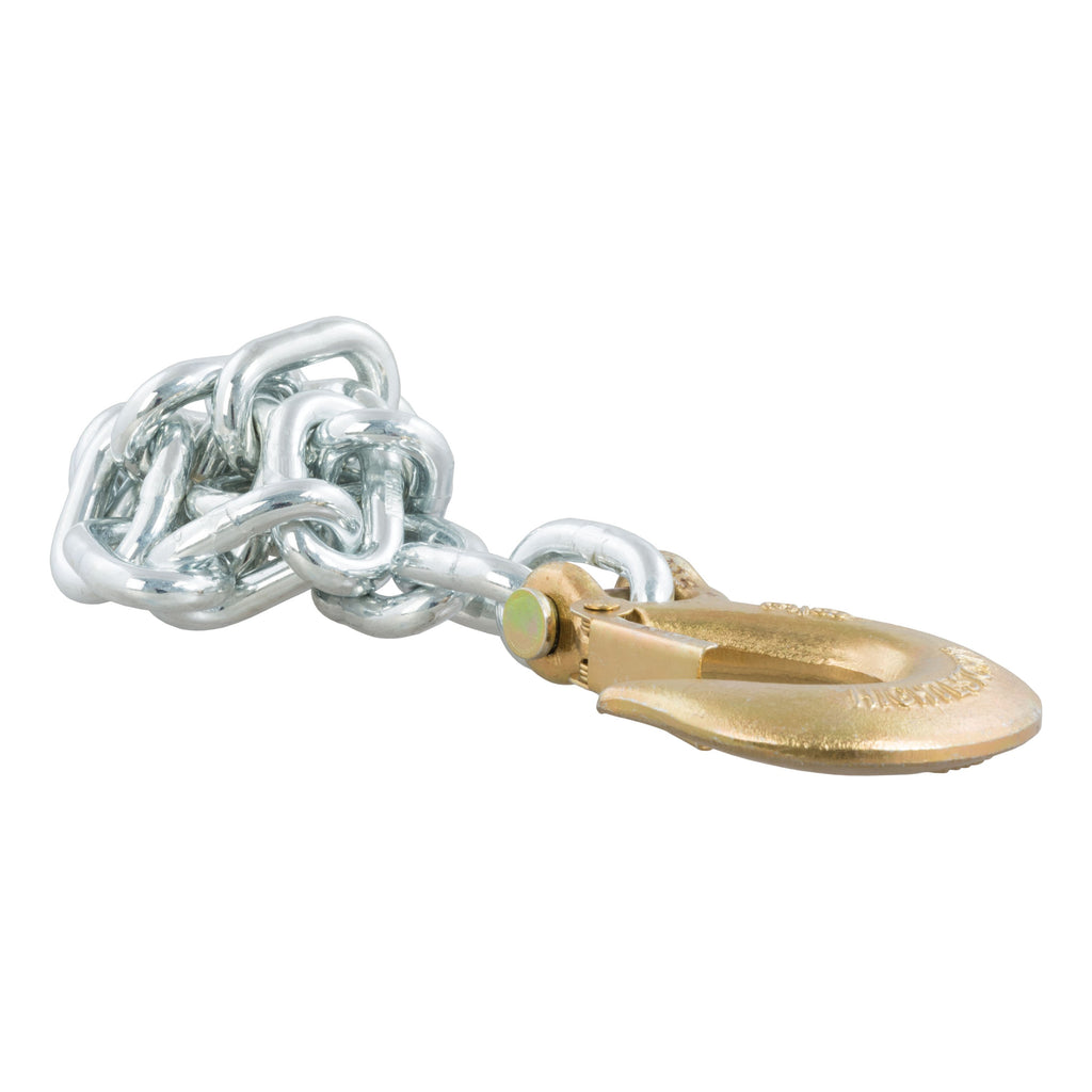 CURT 80315 35" Safety Chain with 1 Clevis Hook (16,200 lbs, Yellow Zinc)