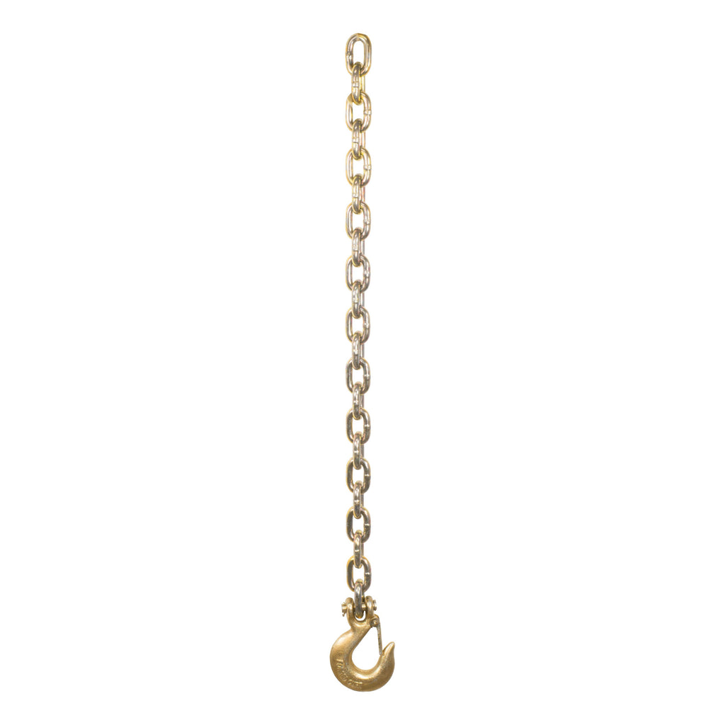 CURT 80316 35" Safety Chain with 1 Clevis Hook (24,000 lbs, Yellow Zinc)