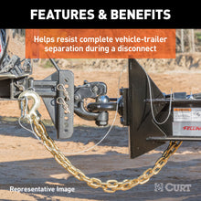 Load image into Gallery viewer, CURT 80316 35" Safety Chain with 1 Clevis Hook (24,000 lbs, Yellow Zinc)