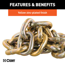 Load image into Gallery viewer, CURT 80316 35" Safety Chain with 1 Clevis Hook (24,000 lbs, Yellow Zinc)