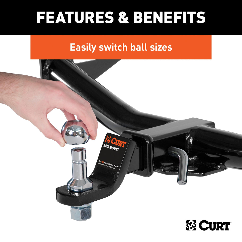 CURT 41782 CURT 41782 1-7/8 and 2-Inch Chrome Steel Switch Ball Set; Up to 6;000 lbs. GTW - Truck Part Superstore