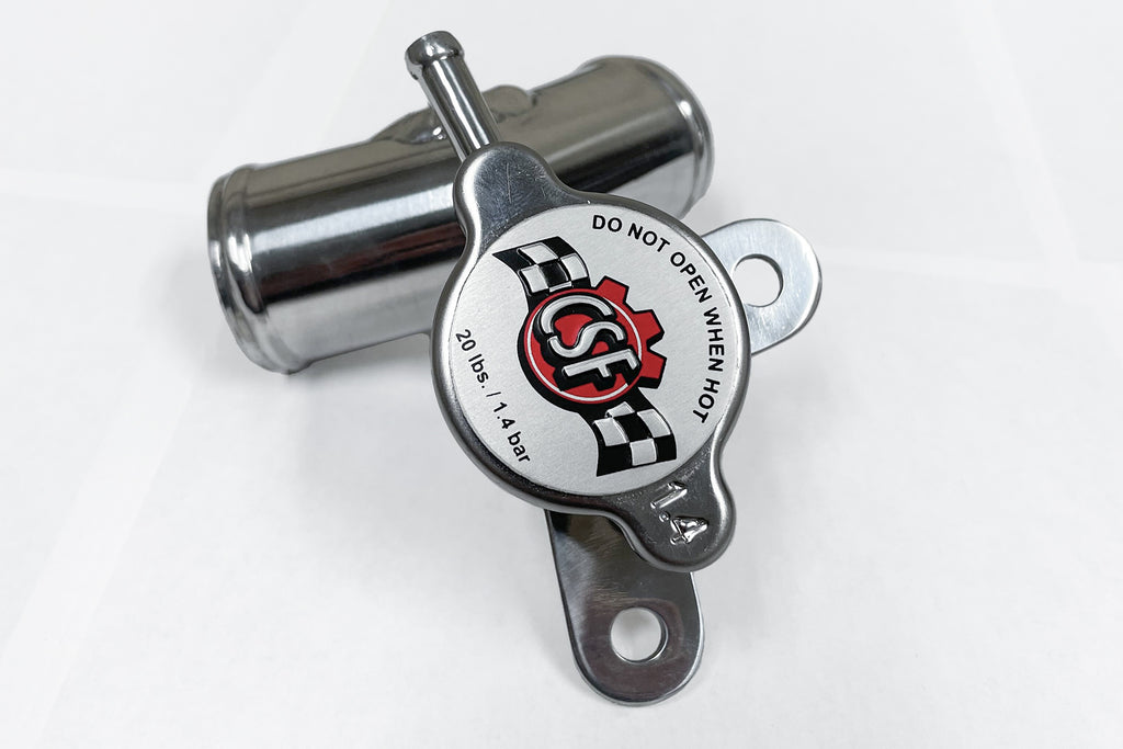 CSF Cooling - Racing & High Performance Division 8044 FR-S/BRZ/86/GR86 All-Aluminum Filler Neck w/1.4 bar High Pressure Radiator Cap for Select Scion FR-S, Subaru BRZ, Toyota 86, Toyota GR86